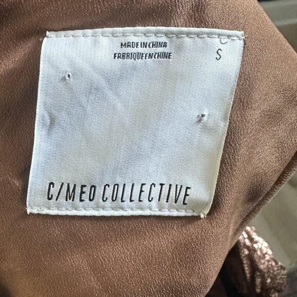 C/Meo Collective Sequence dress halter copper rose gold S Resolve ILLUMINATED - Picture 10 of 11